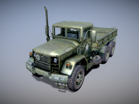  军用卡车12吨3d模型 