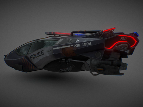  反乌托邦 警车3d模型 