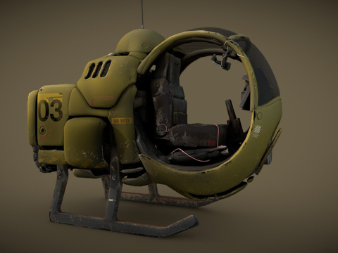  龙珠 飞行器3d模型 