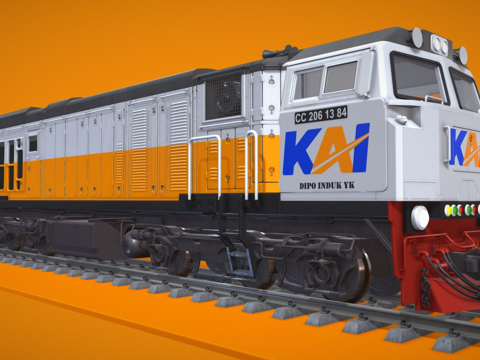 CC 206 GECM20EMP 机车  PT. KAI3d模型 