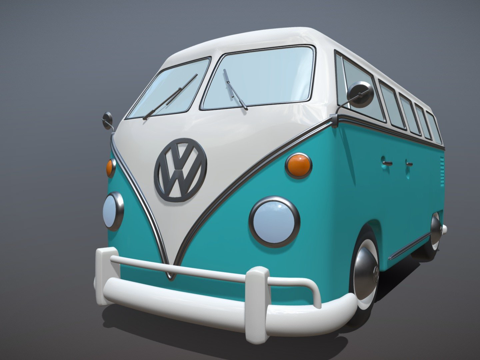  大众货车3d模型 