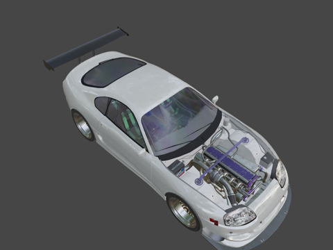  JDM风格 漂移车3d模型 