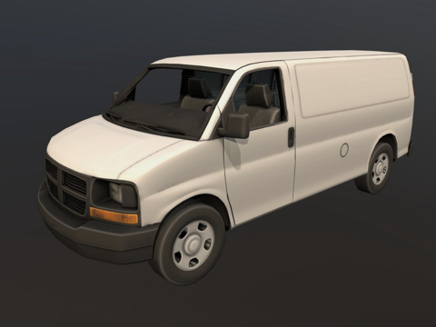  厢式货车3d模型 