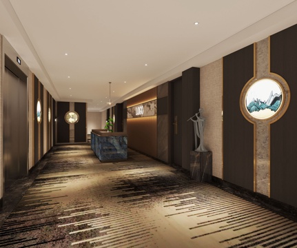  走廊过道3d模型 