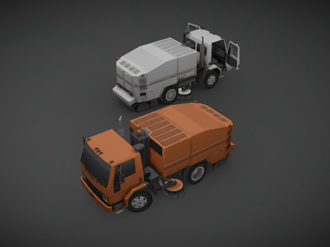  福特 Elgin CF8000 街道清扫车3d模型 