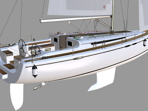  帆船游艇3d模型 