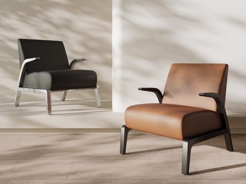  现代意式休闲椅 单人椅3d模型 