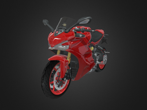  摩托车 杜卡迪 超级运动3d模型 