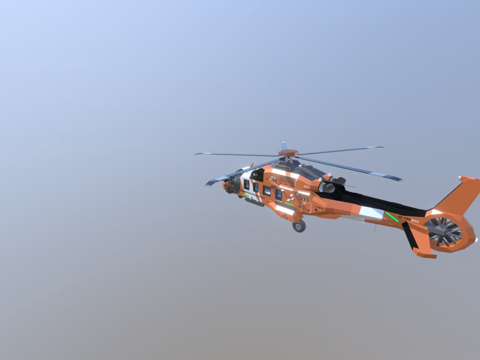  SAH90援助超级中型搜救直升机3d模型 