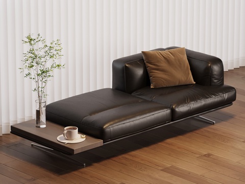  现代意式贵妃椅 沙发椅3d模型 