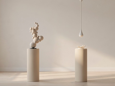 现代雕塑摆件 不锈钢雕塑 水滴雕塑 装置su模型