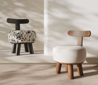  法式中古小凳子 小椅子3d模型 