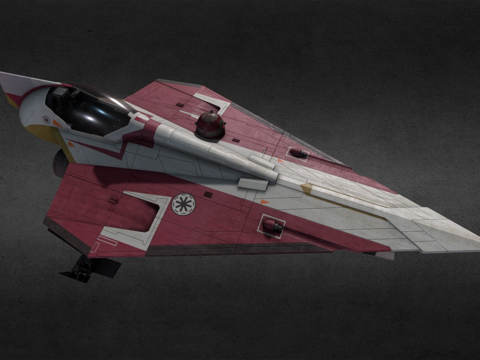  星球大战  德尔塔7 绝地星际战斗机3d模型 