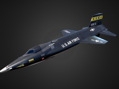  北美 X15 飞机3d模型 