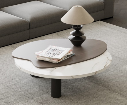 现代意式茶几su模型