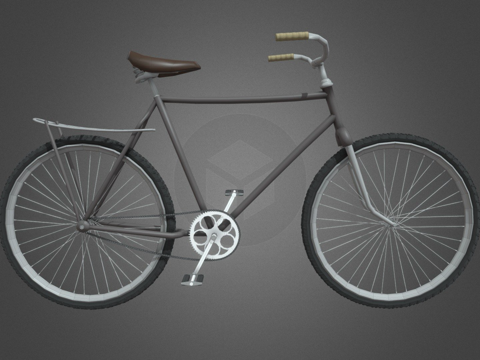  旧自行车3d模型 