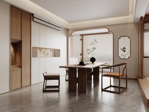 宋式茶室su模型