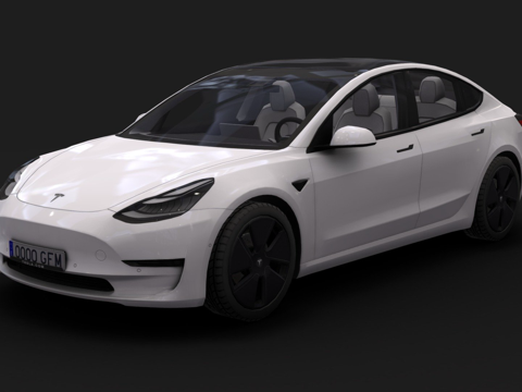  特斯拉Model 33d模型 