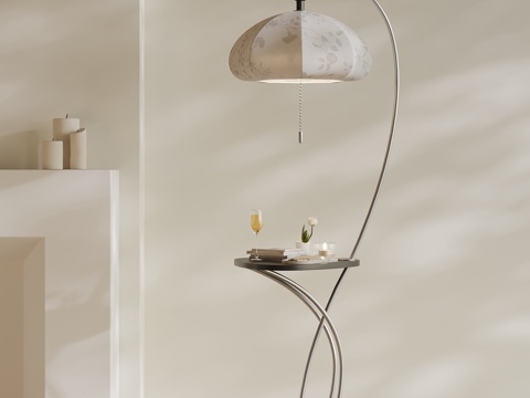  法式复古落地灯3d模型 