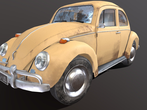  甲壳虫福斯卡3d模型 