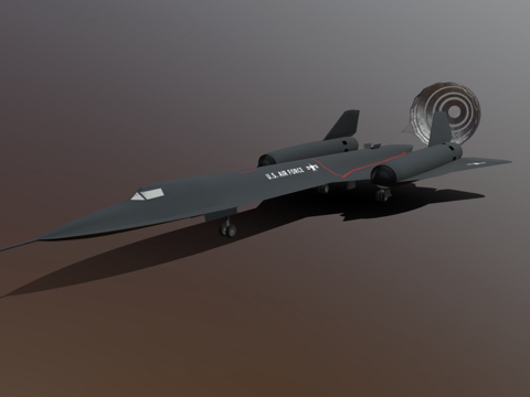  洛克希德SR71黑鸟3d模型 