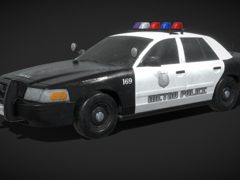  维多利亚皇冠警用拦截器游戏道具3d模型 