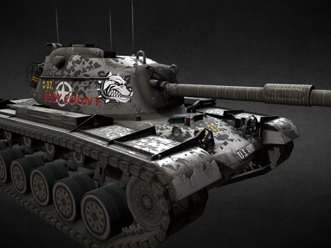  M48A1巴顿斗牛犬3d模型 