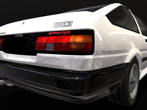  丰田GT顶点拓海(AE86)原厂日本国内市场版3d模型 