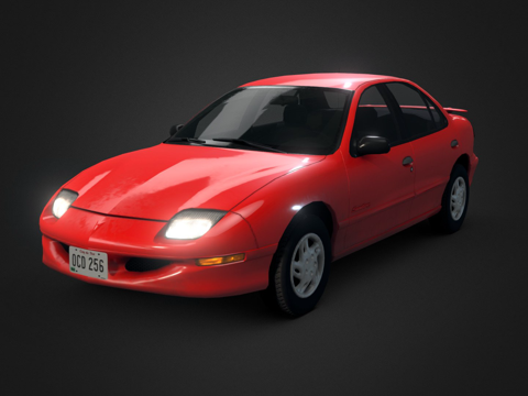  -1999庞蒂亚克太阳火3d模型 