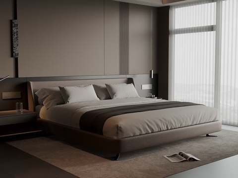  意式卧室3d模型 