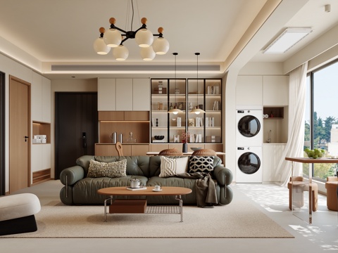  中古风客餐厅3d模型 