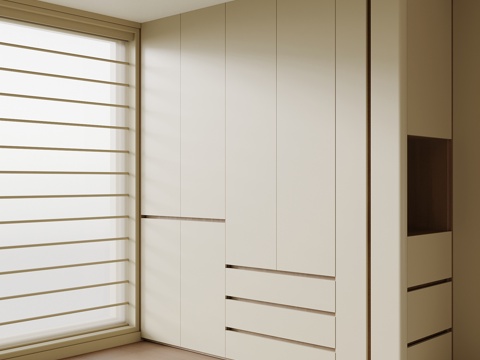  现代衣柜su模型 