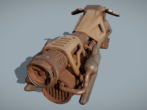  科幻悬浮自行车 043d模型 