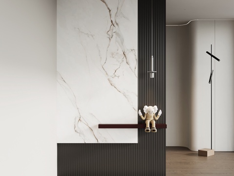  现代意式玄关3d模型 