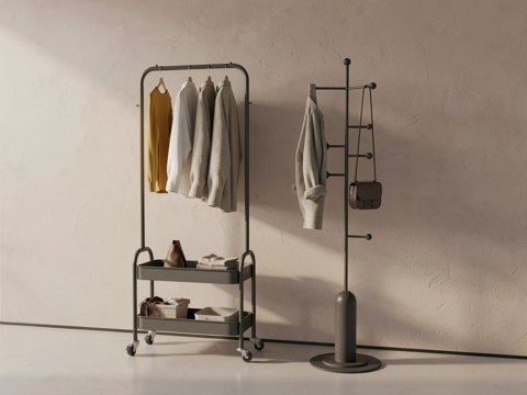 现代衣架 现代衣架su模型