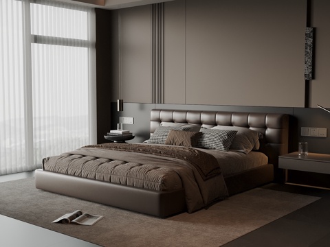  意式卧室3d模型 