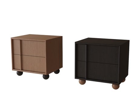  现代床头柜3d模型 