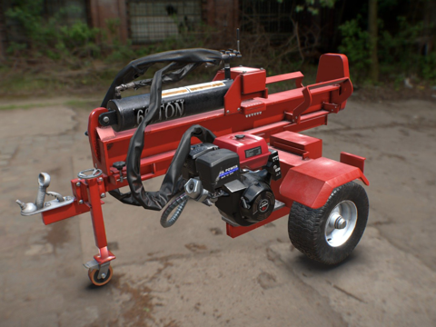  原木切割劈裂机3d模型 