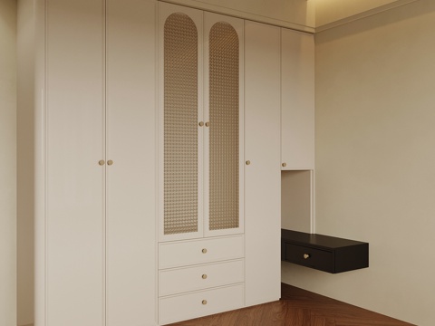  法式衣柜3d模型 