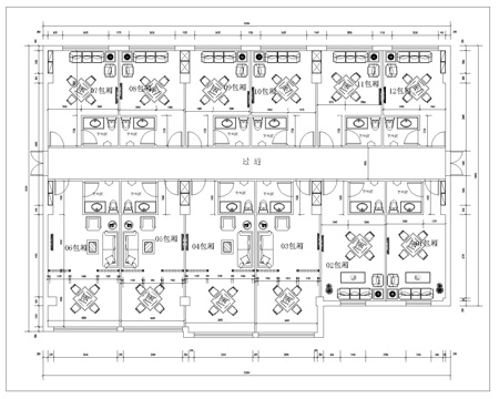 棋牌室CAD平面方案cad施工图