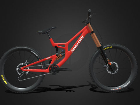  圣克鲁斯V10下坡山地自行车3d模型 