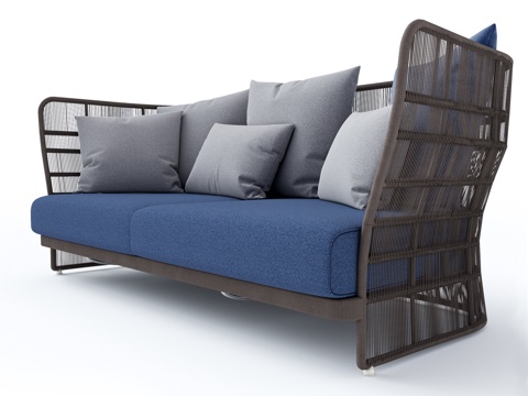  现代户外布艺沙发3d模型 