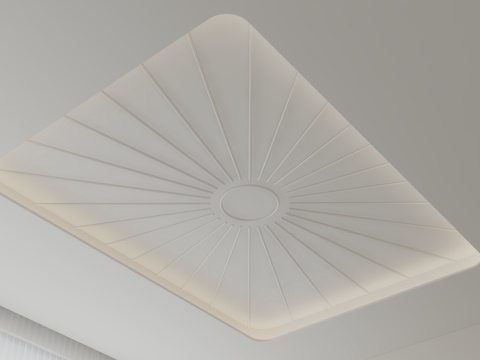  现代天花吊顶3d模型 