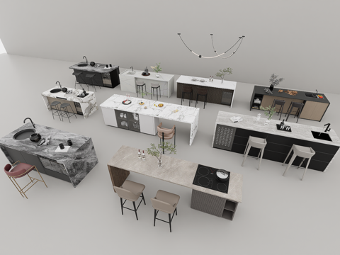 现代吧台吧椅su模型