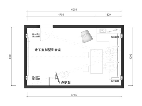 地下影音室平面布置图cad施工图