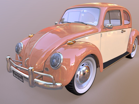  甲壳虫1969-福斯卡3d模型 