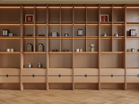  现代茶柜 茶室柜3d模型 