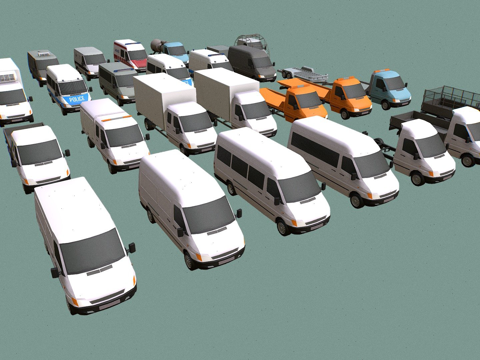  低多边形载具迷你包73d模型 