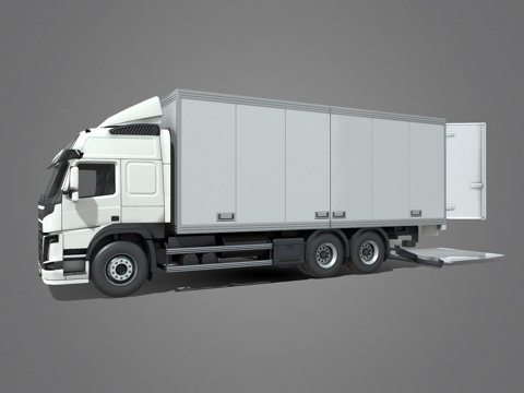  厢式货车3d模型 