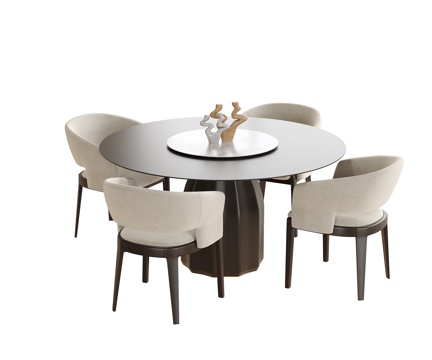  现代餐桌椅3d模型 